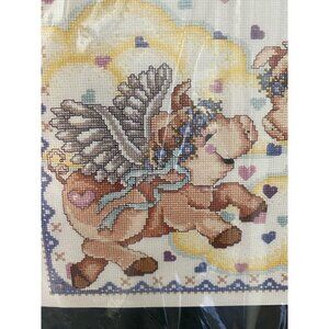 Jan Lynn Heavenly Hogs Counted Cross Stitch #140-130 Sealed Pkg 14x11 Finished